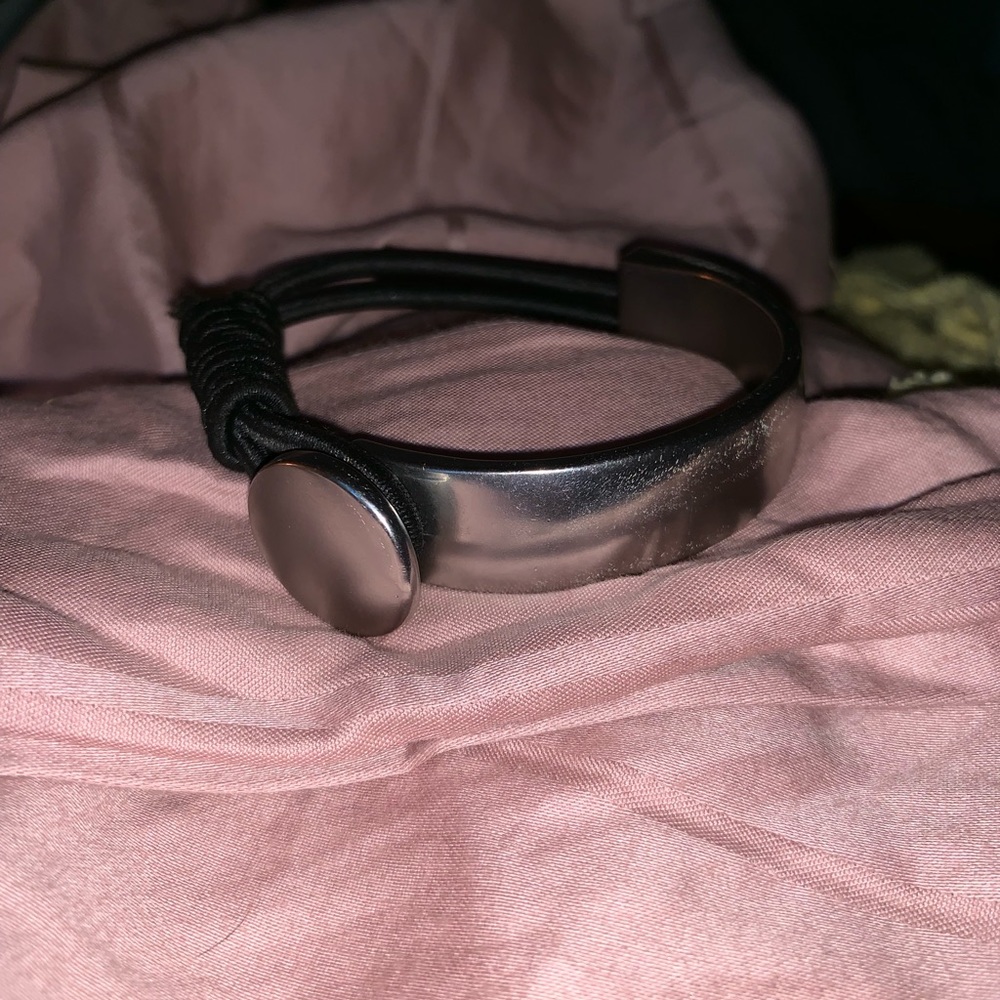 UniSex Metal and rope bracelet